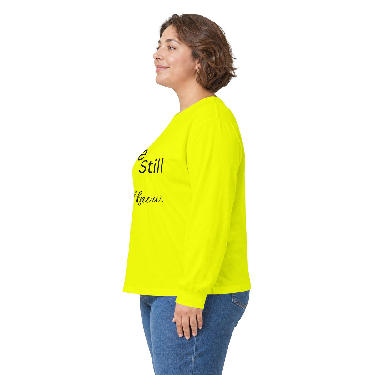 Be Still Long Sleeve Tee — Minimalist Inspirational Shirt
