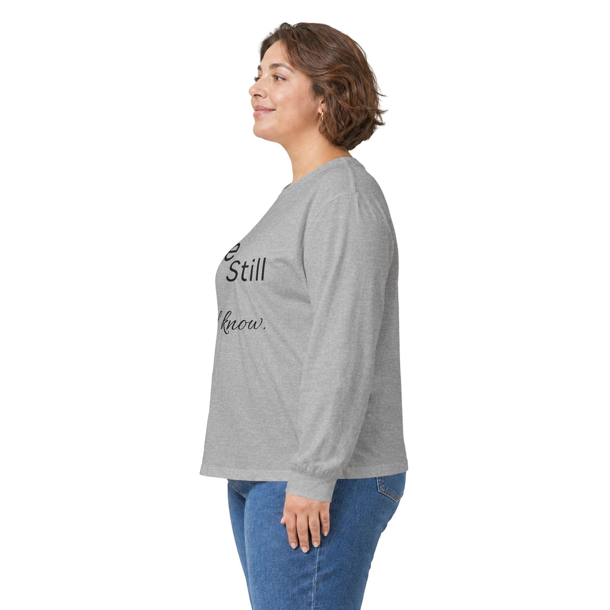 Be Still Long Sleeve Tee — Minimalist Inspirational Shirt