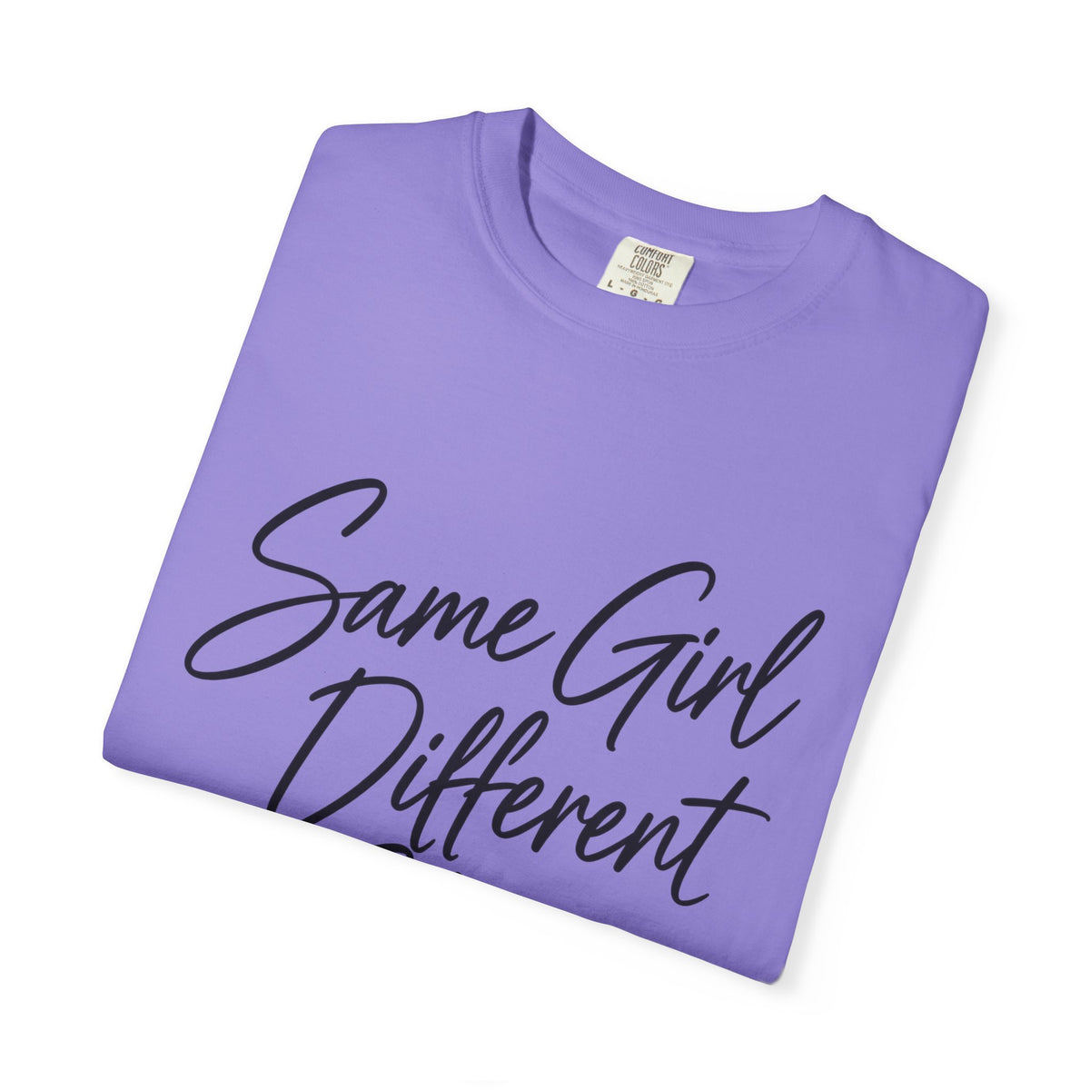 Same Girl Different Story T-Shirt — Inspirational Script Tee