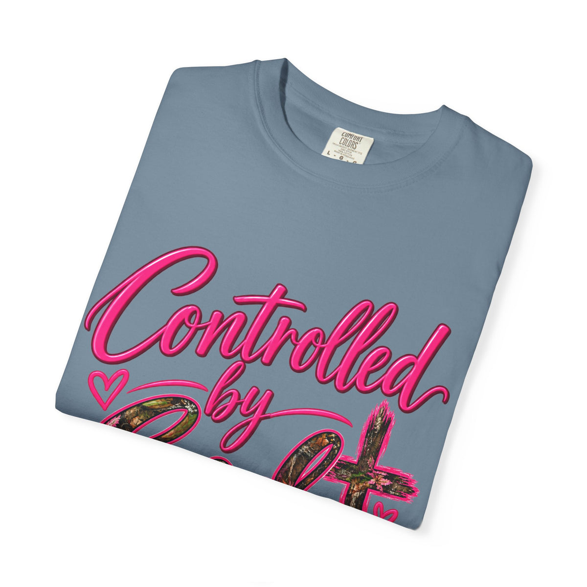 Controlled by God T-Shirt — Faith Graphic Tee with Pink Script