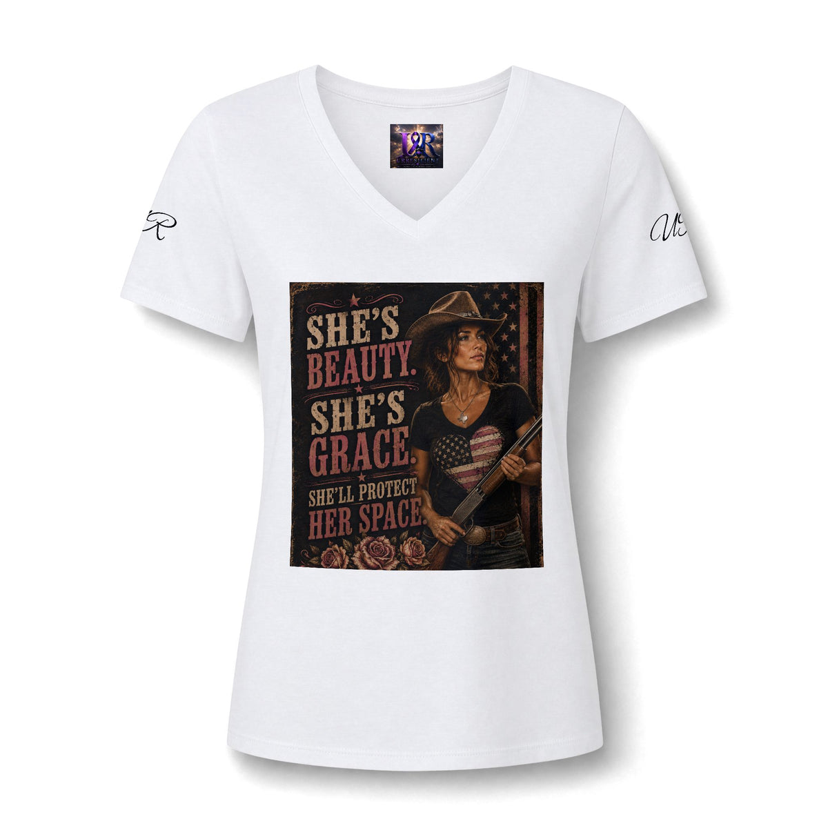 Women's Relaxed Heather CVC V-Neck Tee
