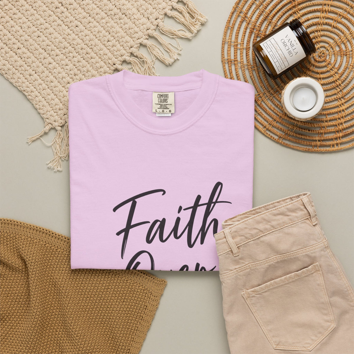 Faith Over Fear T-Shirt — Inspirational Christian Graphic Tee