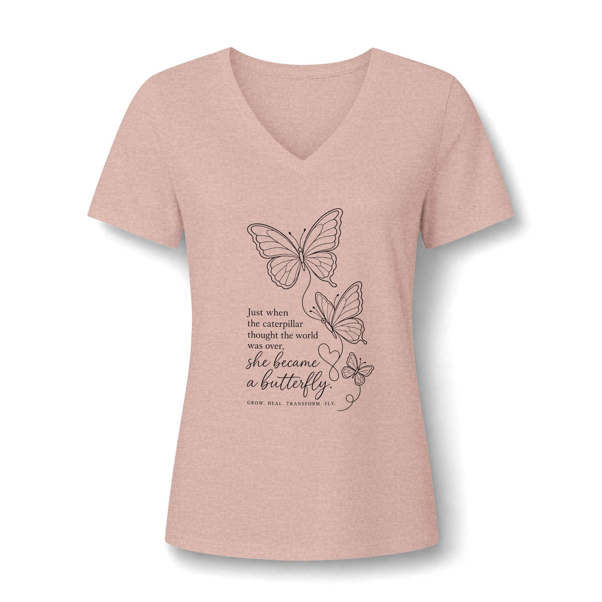 Women's Relaxed Heather CVC V-Neck Tee