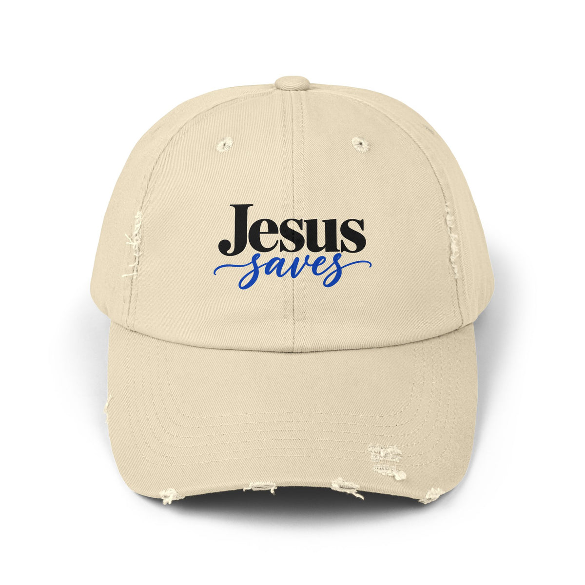Jesus Saves Distressed Cap – Vintage Faith Baseball Hat