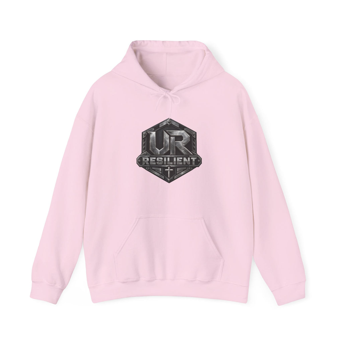 Resilient Shield Hoodie — Vintage Emblem Christian Faith Pullover