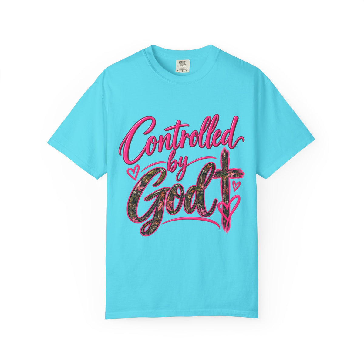 Controlled by God T-Shirt — Faith Graphic Tee with Pink Script