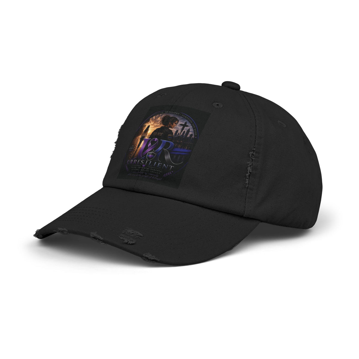 Distressed Baseball Cap — Retro Sci‑Fi Poster Design