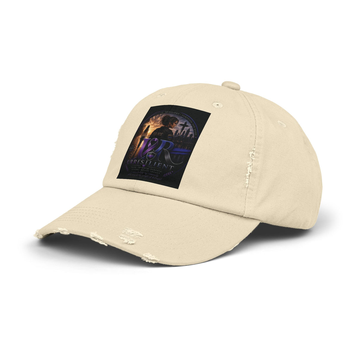 Distressed Baseball Cap — Retro Sci‑Fi Poster Design