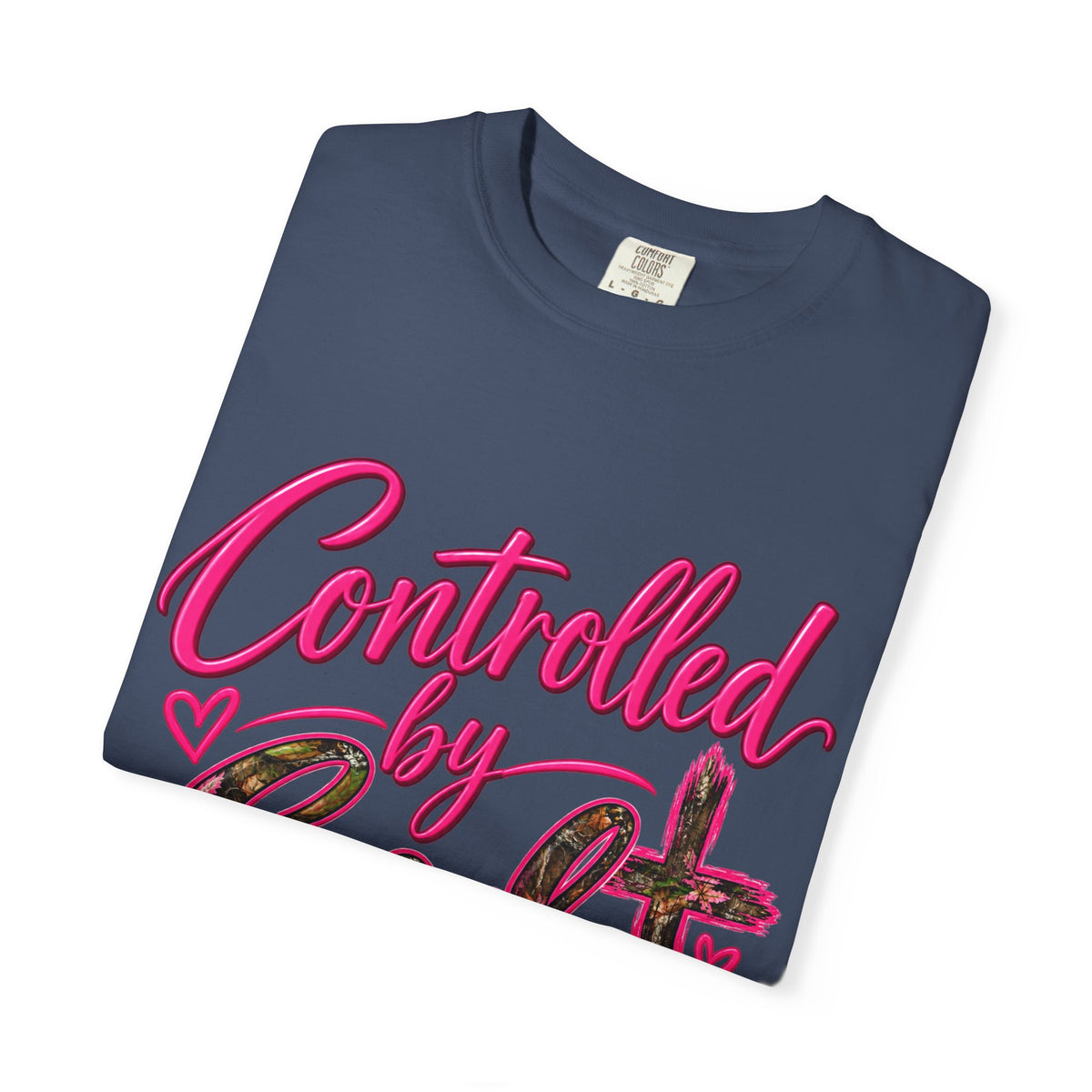Controlled by God T-Shirt — Faith Graphic Tee with Pink Script