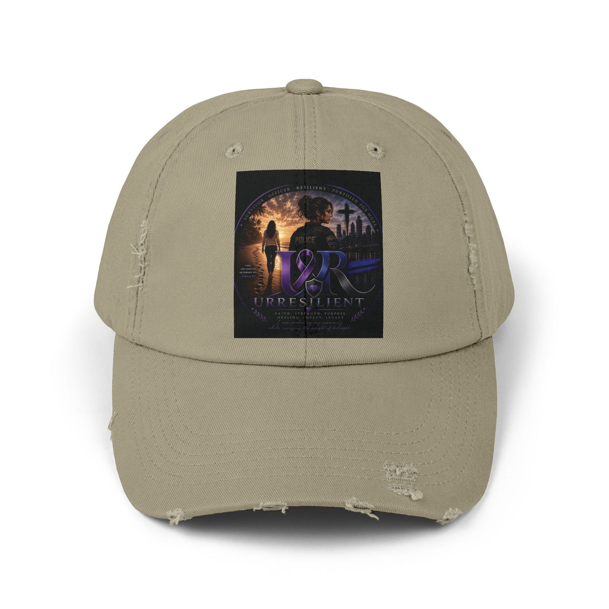 Distressed Baseball Cap — Retro Sci‑Fi Poster Design