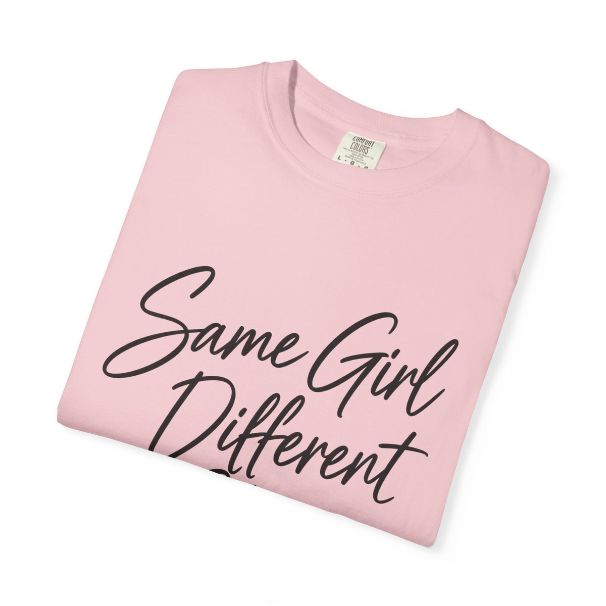 Same Girl Different Story T-Shirt — Inspirational Script Tee