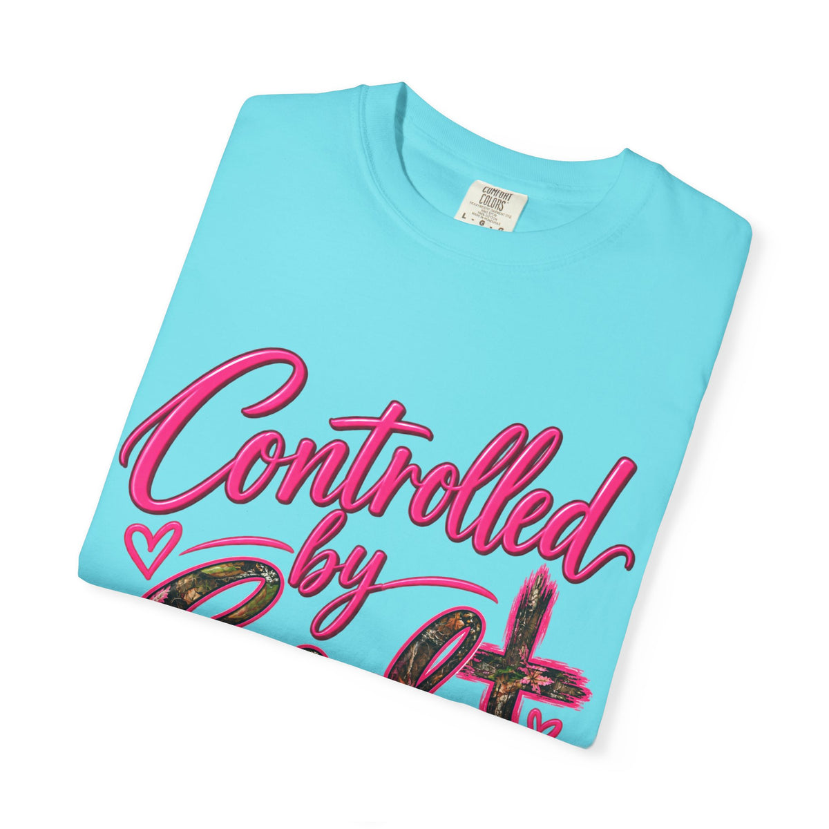 Controlled by God T-Shirt — Faith Graphic Tee with Pink Script