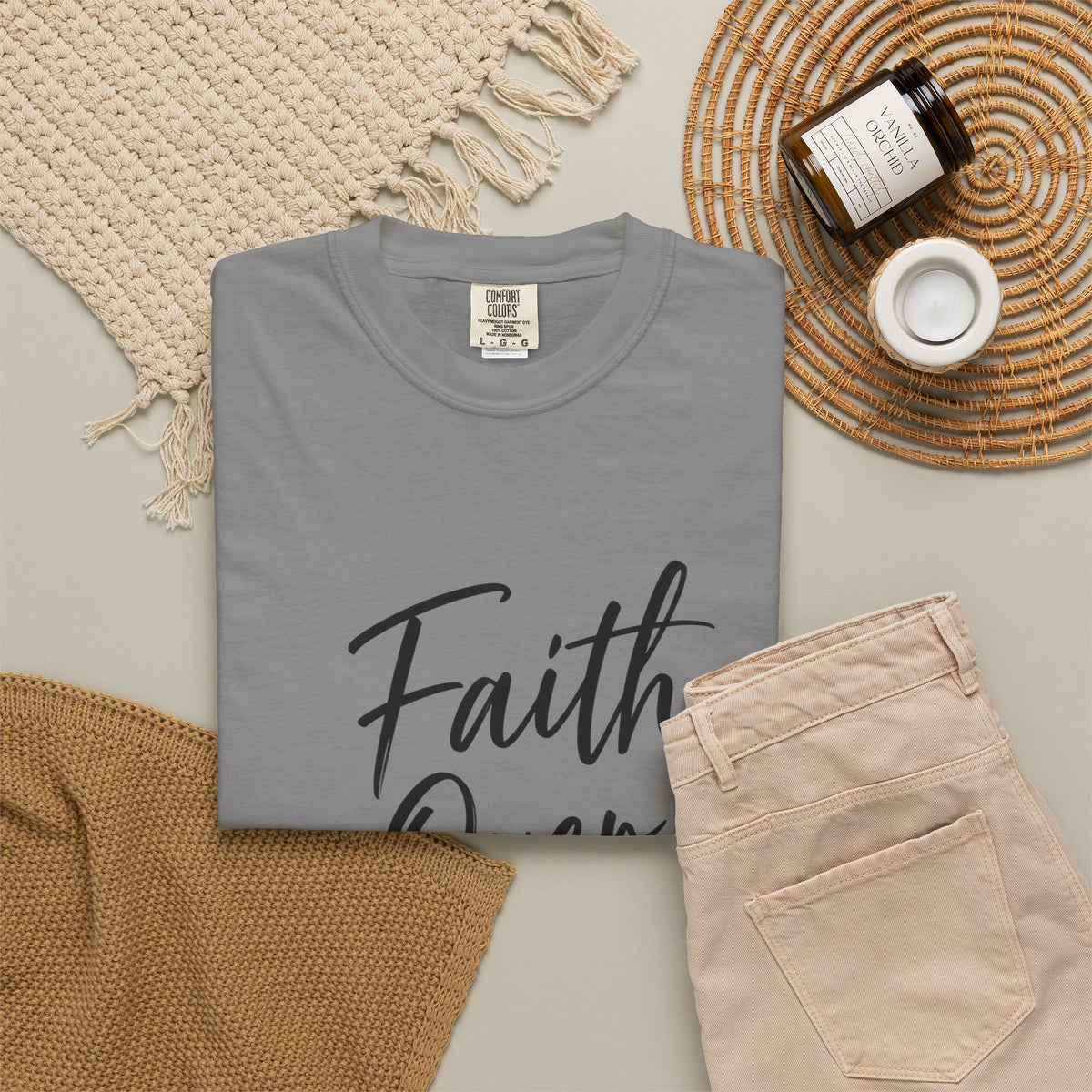 Faith Over Fear T-Shirt — Inspirational Christian Graphic Tee