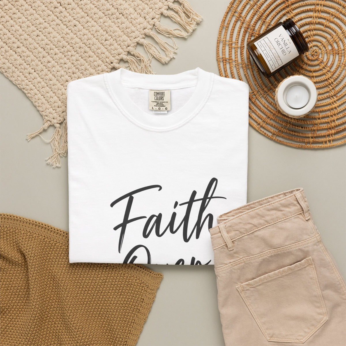 Faith Over Fear T-Shirt — Inspirational Christian Graphic Tee