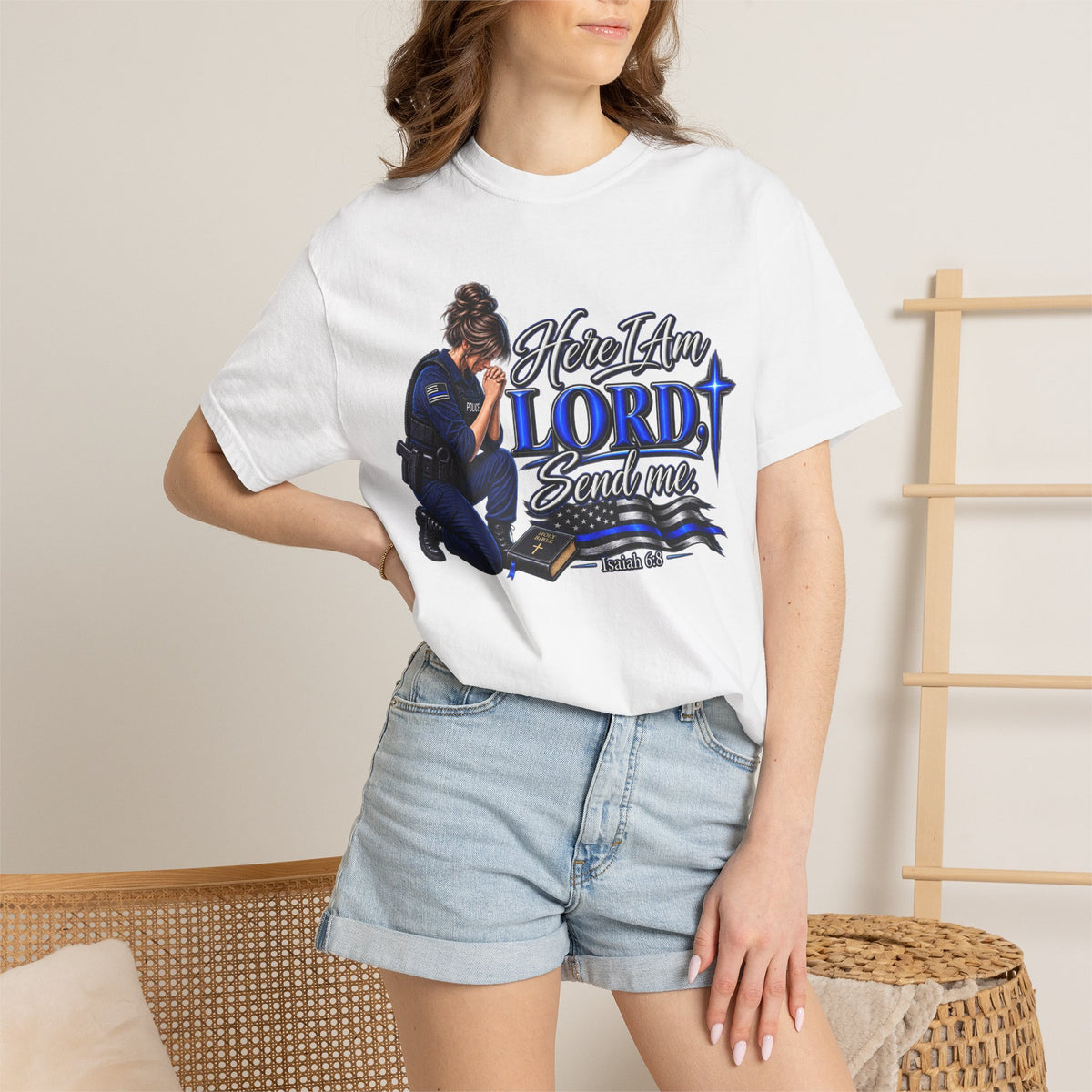 Here am I Lord, Send me! Police Officer Shirt