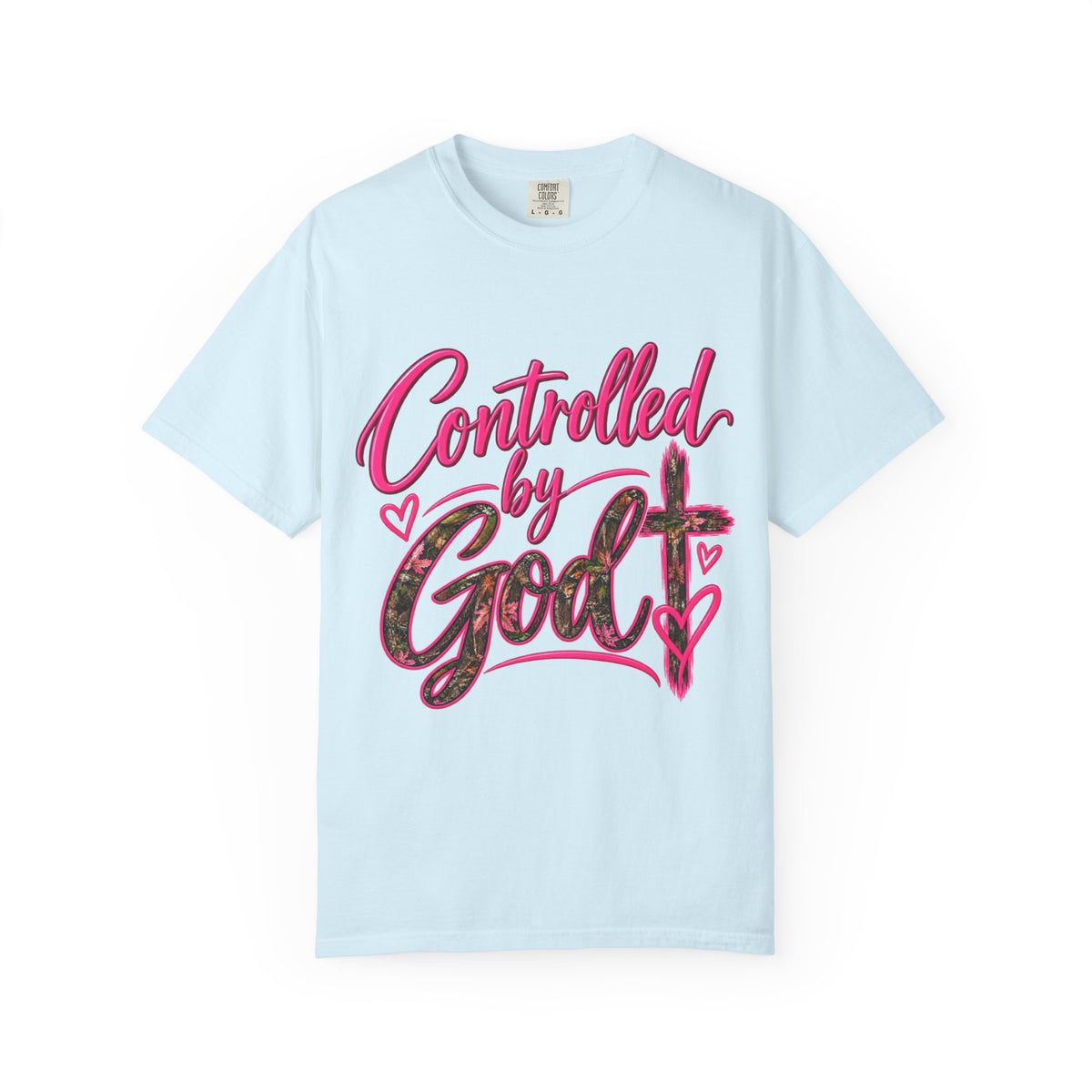 Controlled by God T-Shirt — Faith Graphic Tee with Pink Script