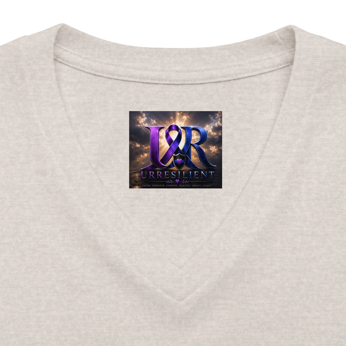 Women's Relaxed Heather CVC V-Neck Tee