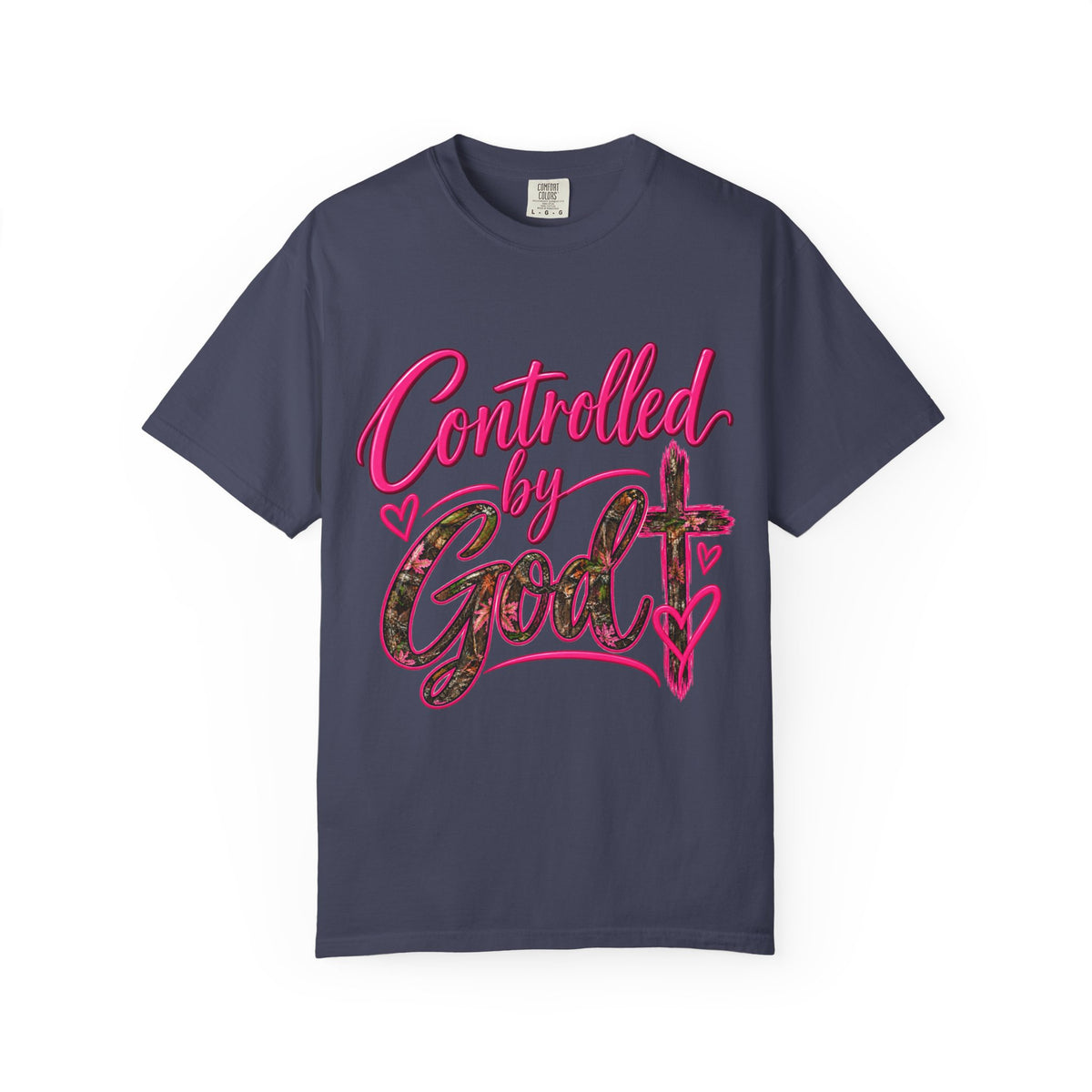 Controlled by God T-Shirt — Faith Graphic Tee with Pink Script