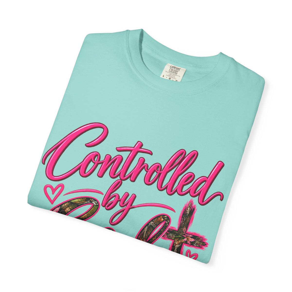 Controlled by God T-Shirt — Faith Graphic Tee with Pink Script