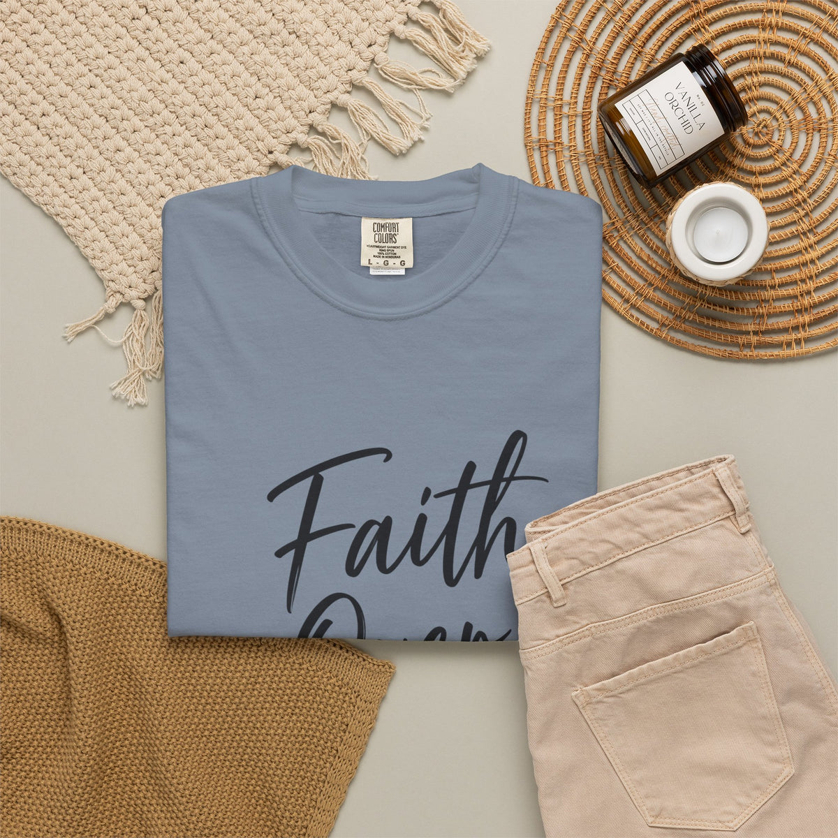 Faith Over Fear T-Shirt — Inspirational Christian Graphic Tee