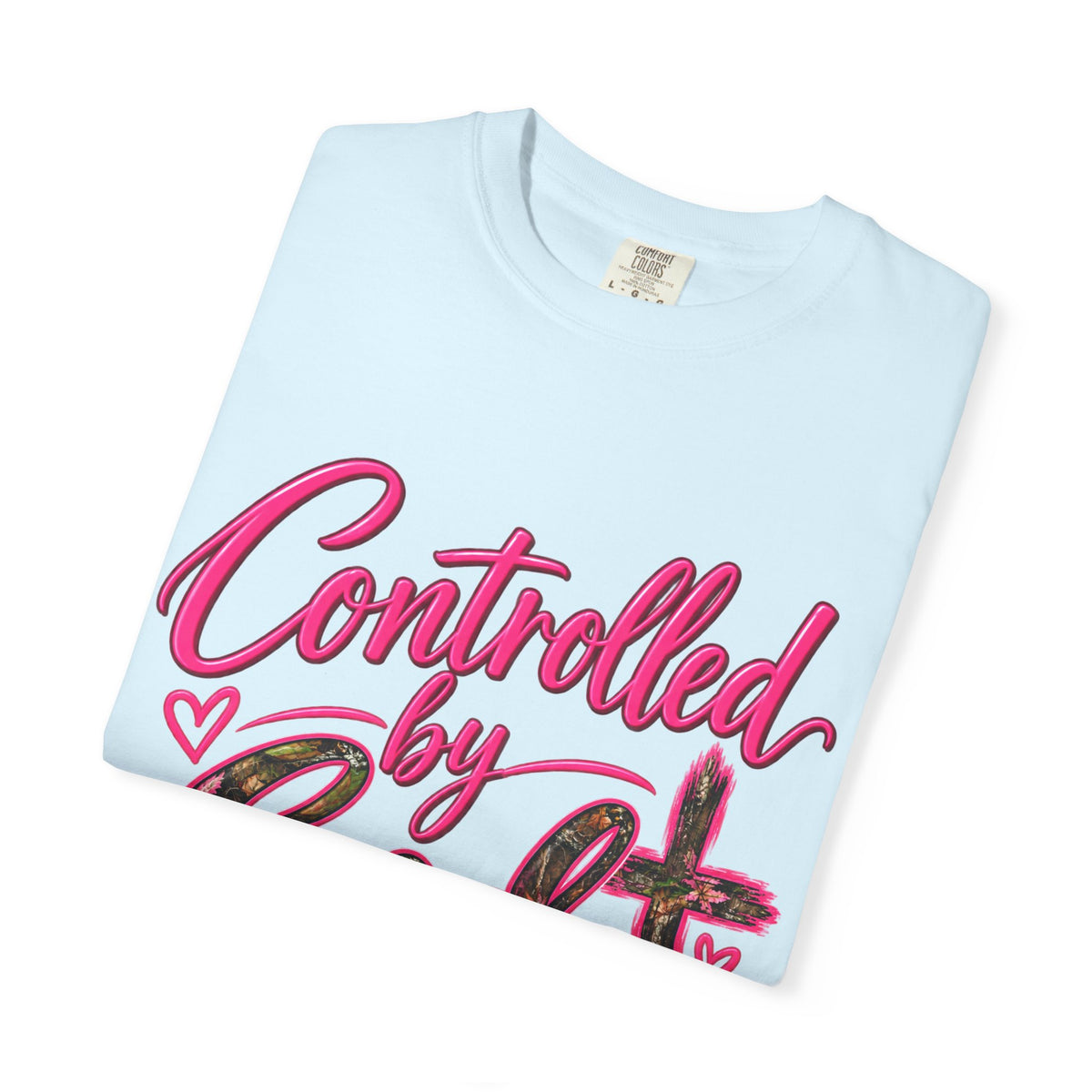 Controlled by God T-Shirt — Faith Graphic Tee with Pink Script