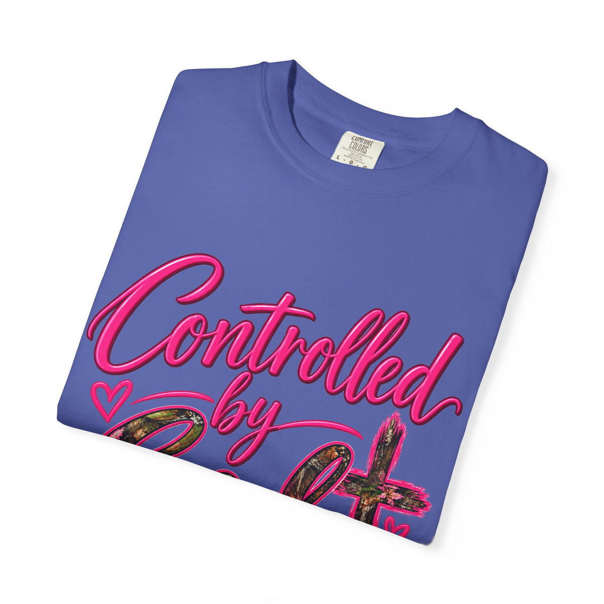 Controlled by God T-Shirt — Faith Graphic Tee with Pink Script