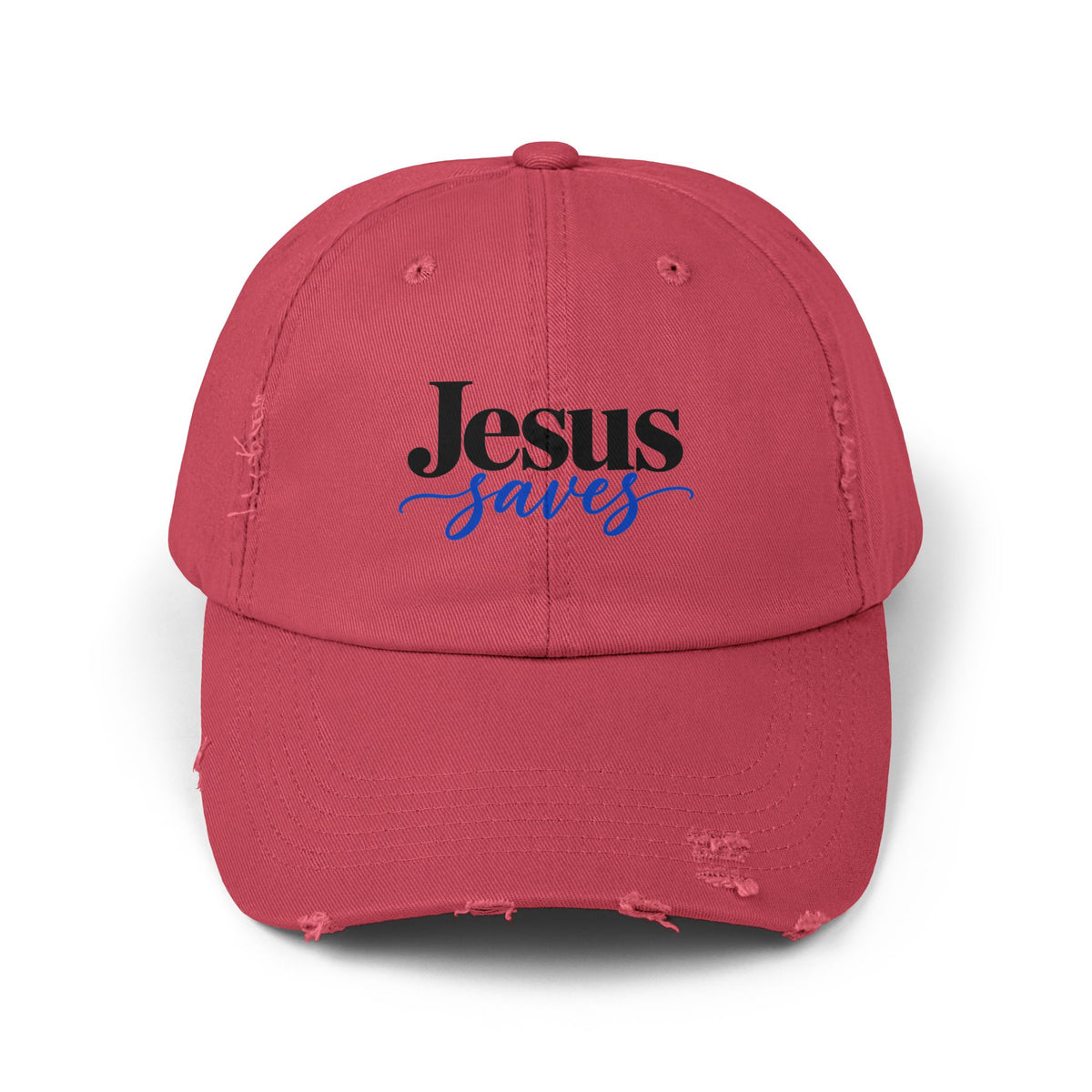 Jesus Saves Distressed Cap – Vintage Faith Baseball Hat