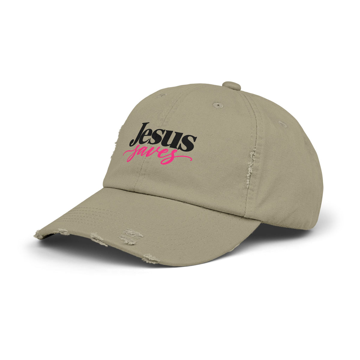 Jesus Saves Distressed Cap — Christian Faith Baseball Hat