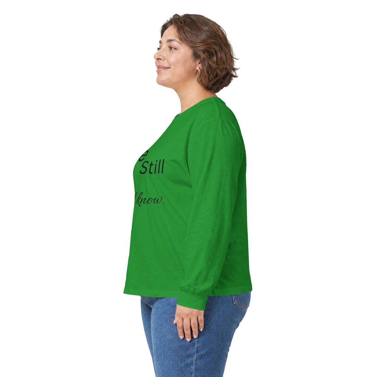 Be Still Long Sleeve Tee — Minimalist Inspirational Shirt