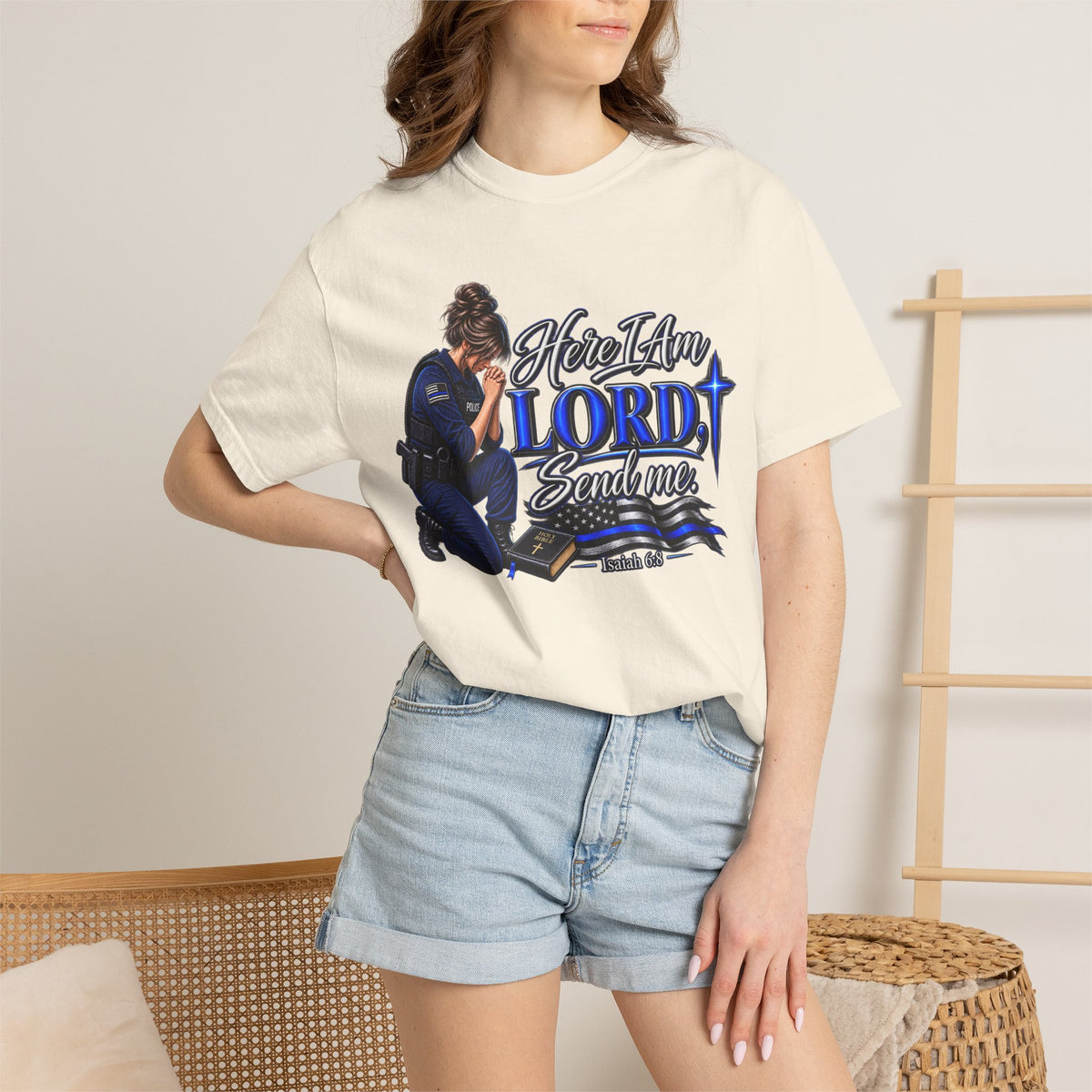Here am I Lord, Send me! Police Officer Shirt
