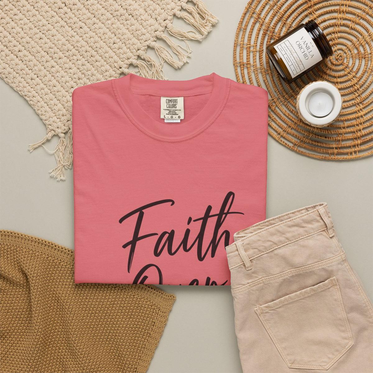 Faith Over Fear T-Shirt — Inspirational Christian Graphic Tee