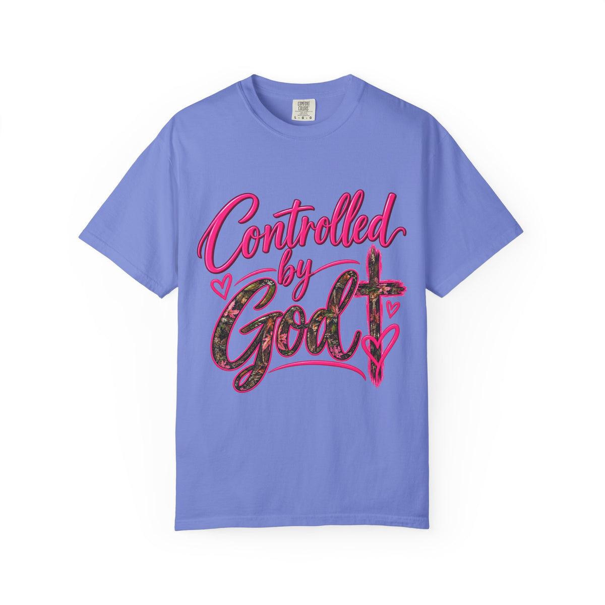 Controlled by God T-Shirt — Faith Graphic Tee with Pink Script
