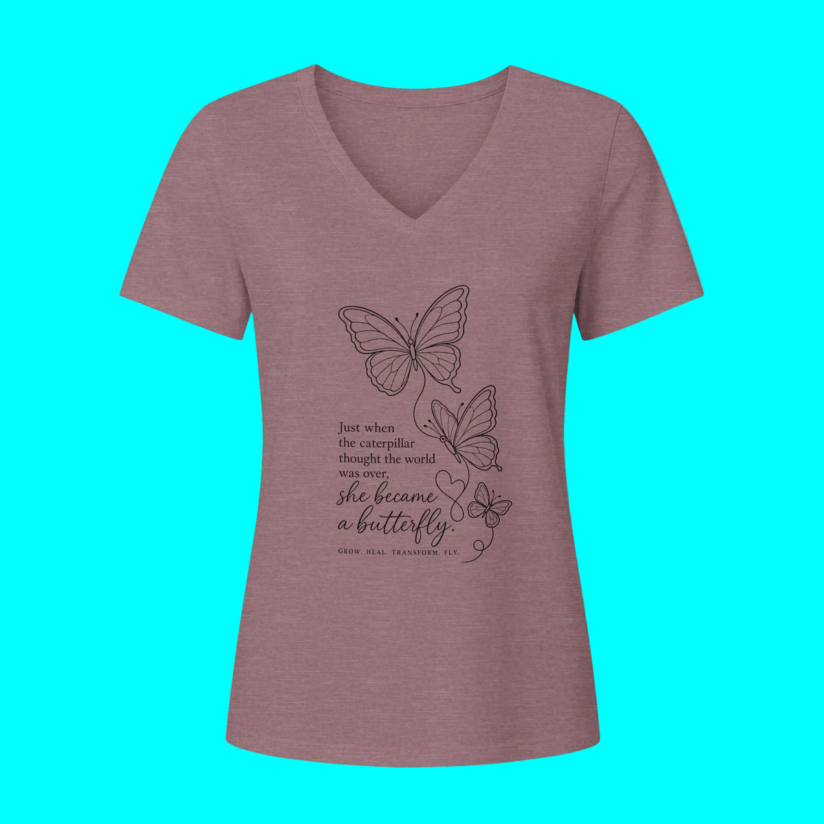 Women's Relaxed Heather CVC V-Neck Tee
