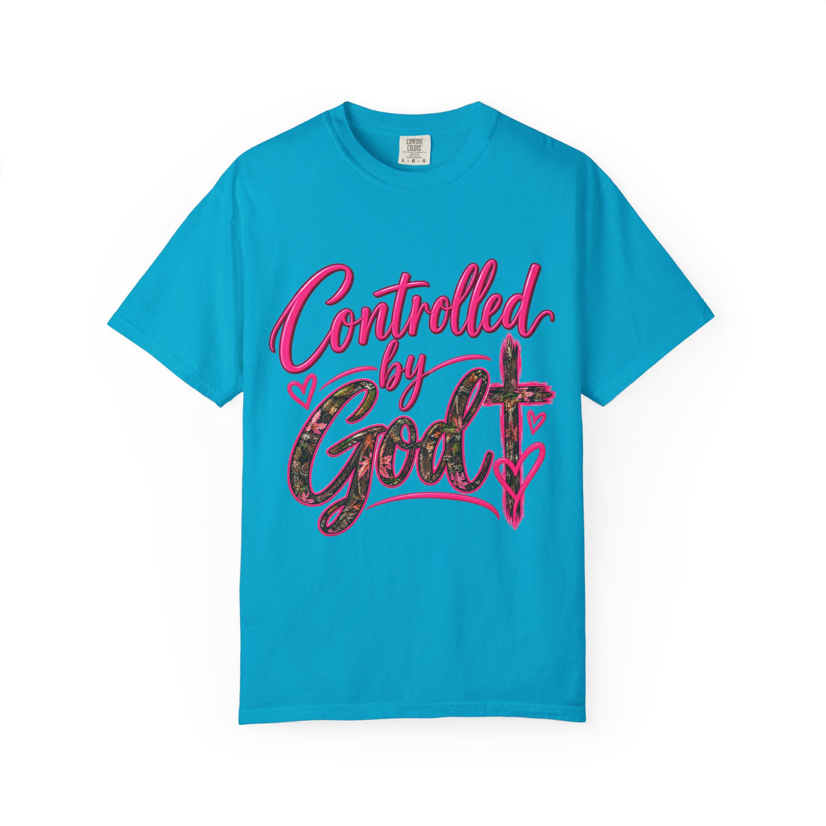 Controlled by God T-Shirt — Faith Graphic Tee with Pink Script