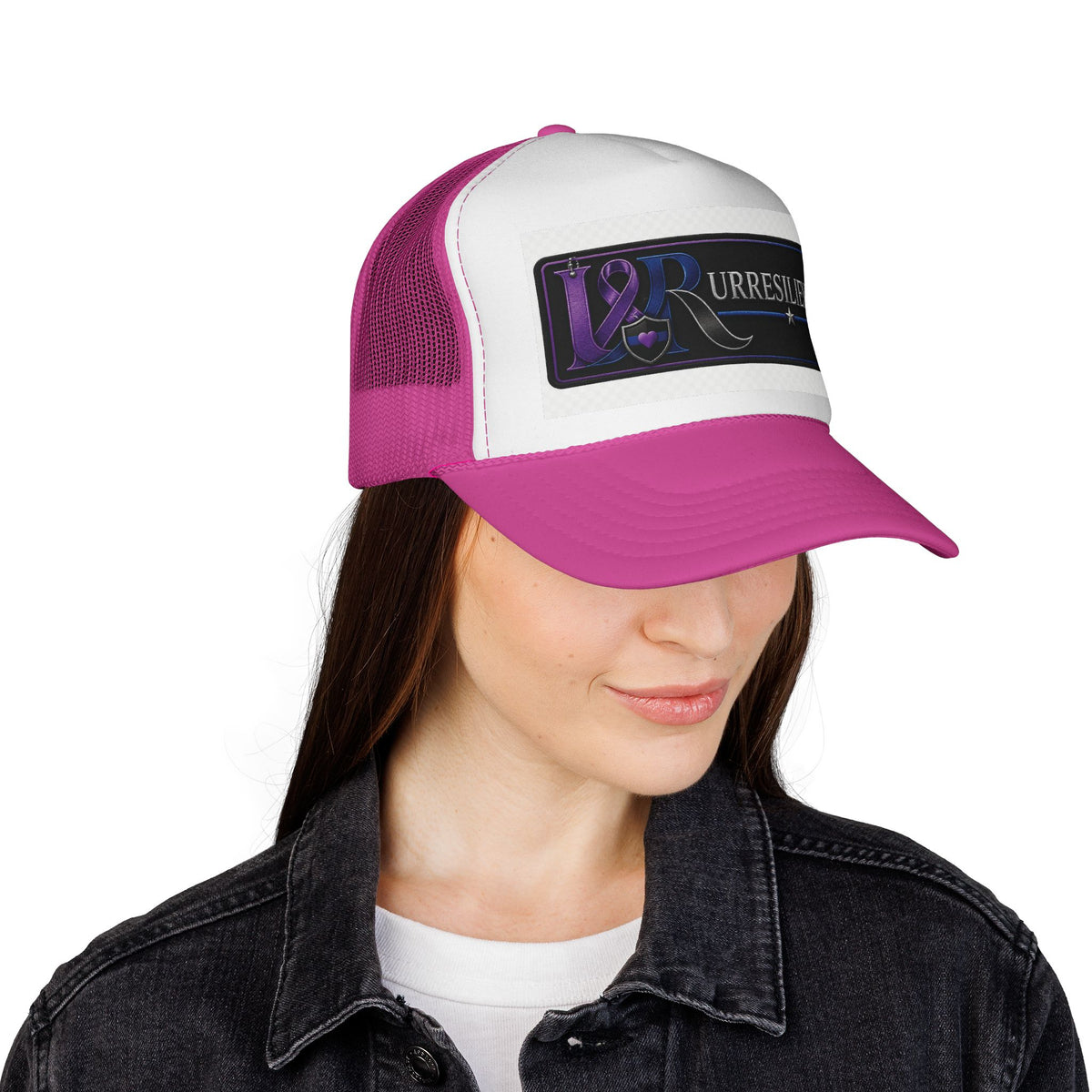 Resilient Ribbon Trucker Hat — 'Rurresilient' Purple Awareness Cap
