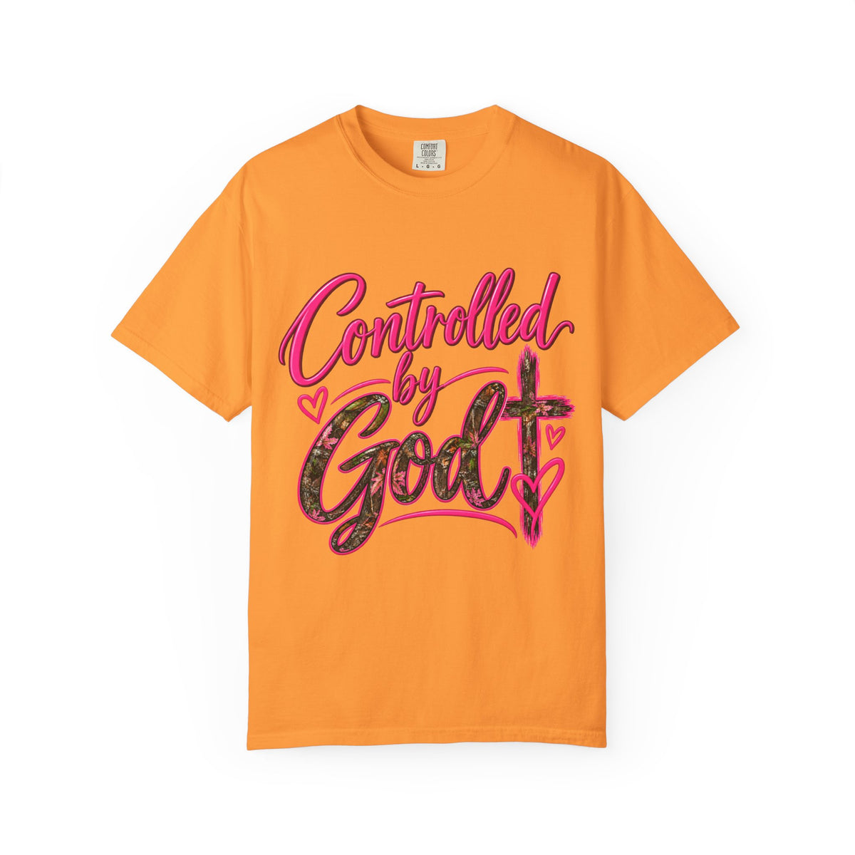 Controlled by God T-Shirt — Faith Graphic Tee with Pink Script