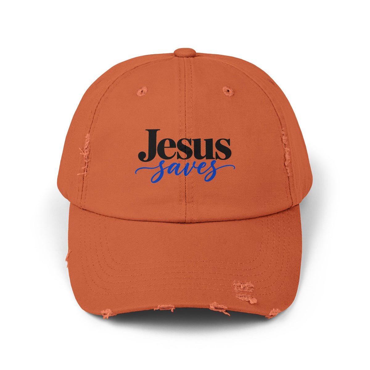 Jesus Saves Distressed Cap – Vintage Faith Baseball Hat