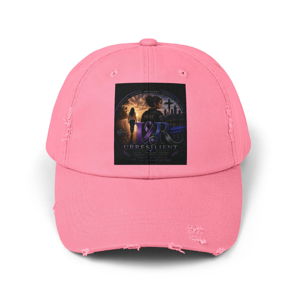 Distressed Baseball Cap — Retro Sci‑Fi Poster Design
