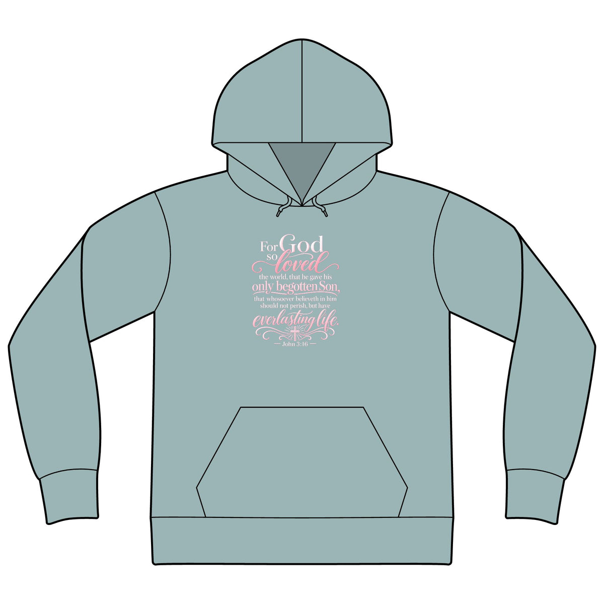 Unisex Sponge Fleece Drop Shoulder Hoodie Sweatshirt