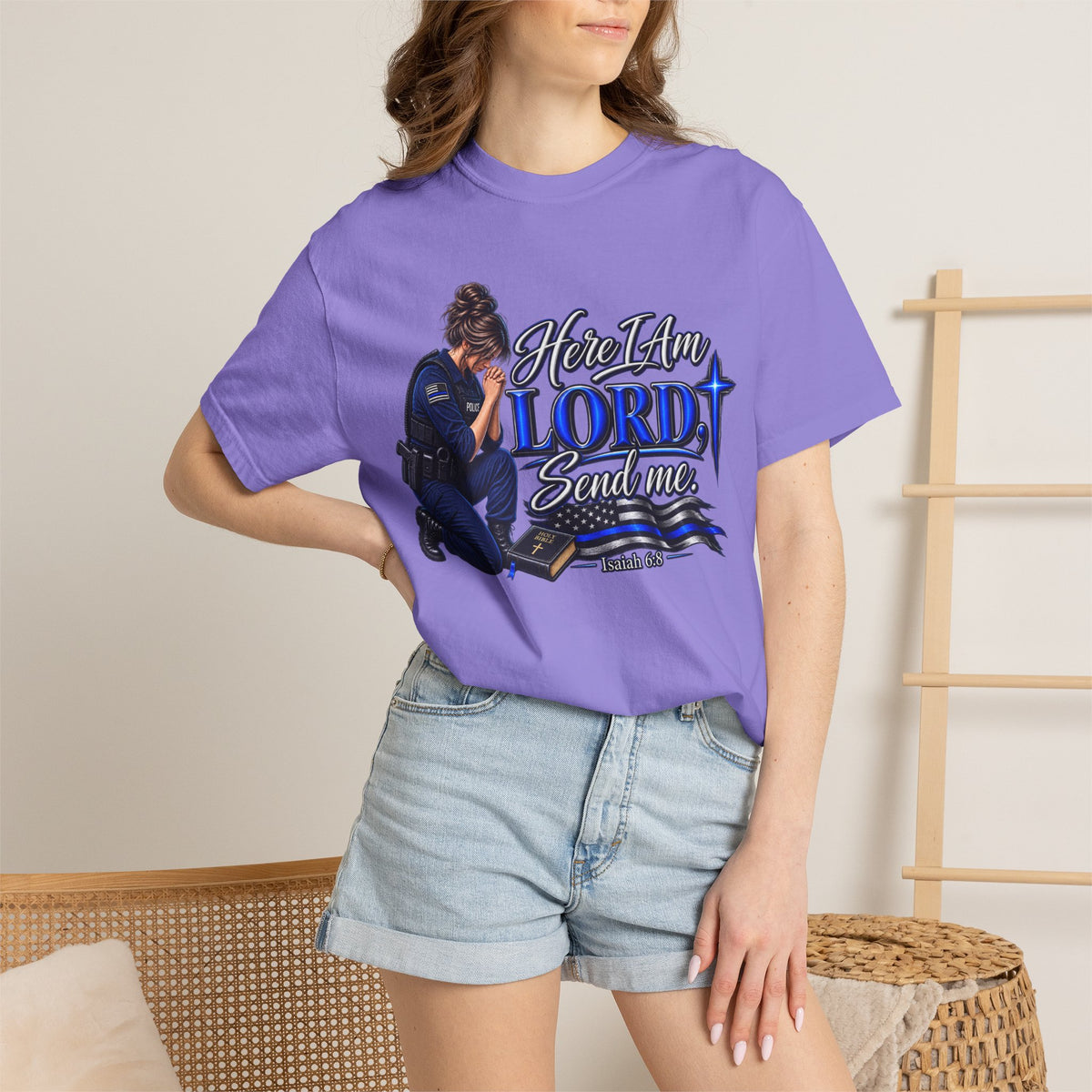 Here am I Lord, Send me! Police Officer Shirt