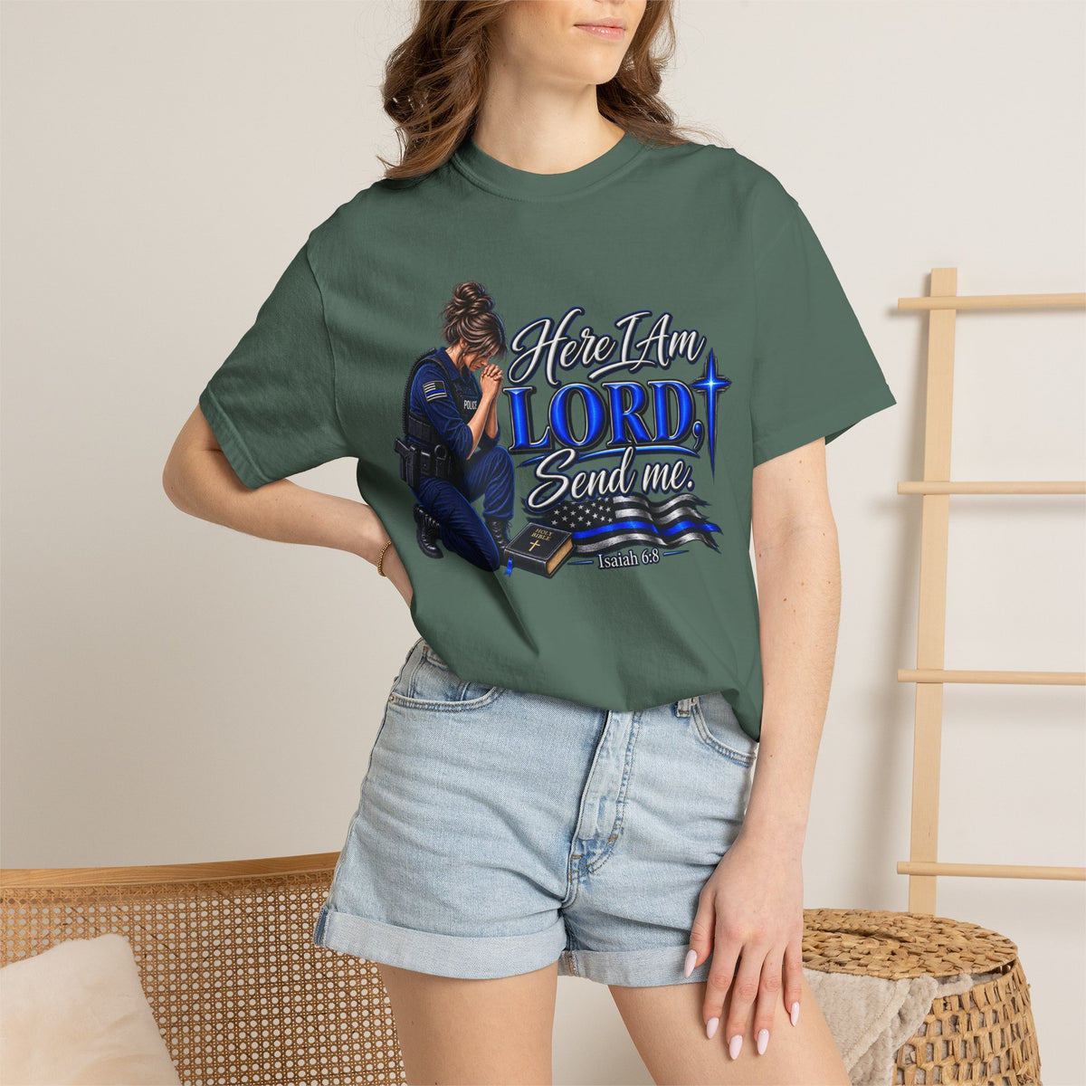 Here am I Lord, Send me! Police Officer Shirt