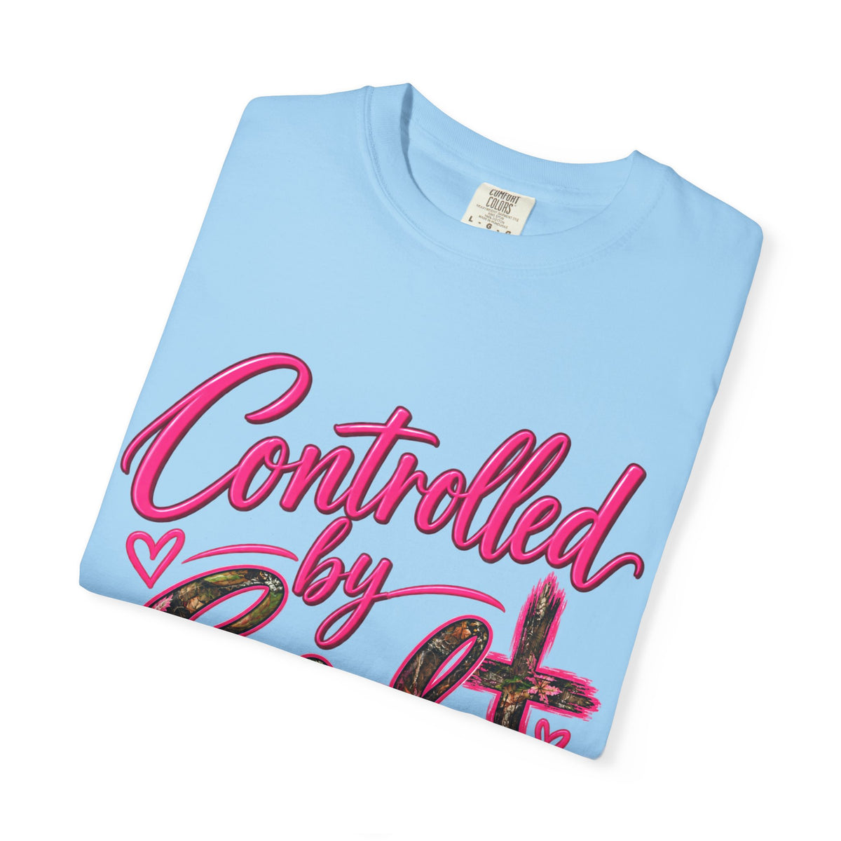 Controlled by God T-Shirt — Faith Graphic Tee with Pink Script