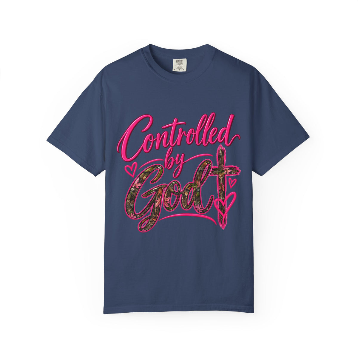 Controlled by God T-Shirt — Faith Graphic Tee with Pink Script