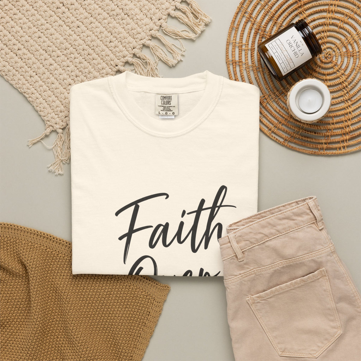 Faith Over Fear T-Shirt — Inspirational Christian Graphic Tee