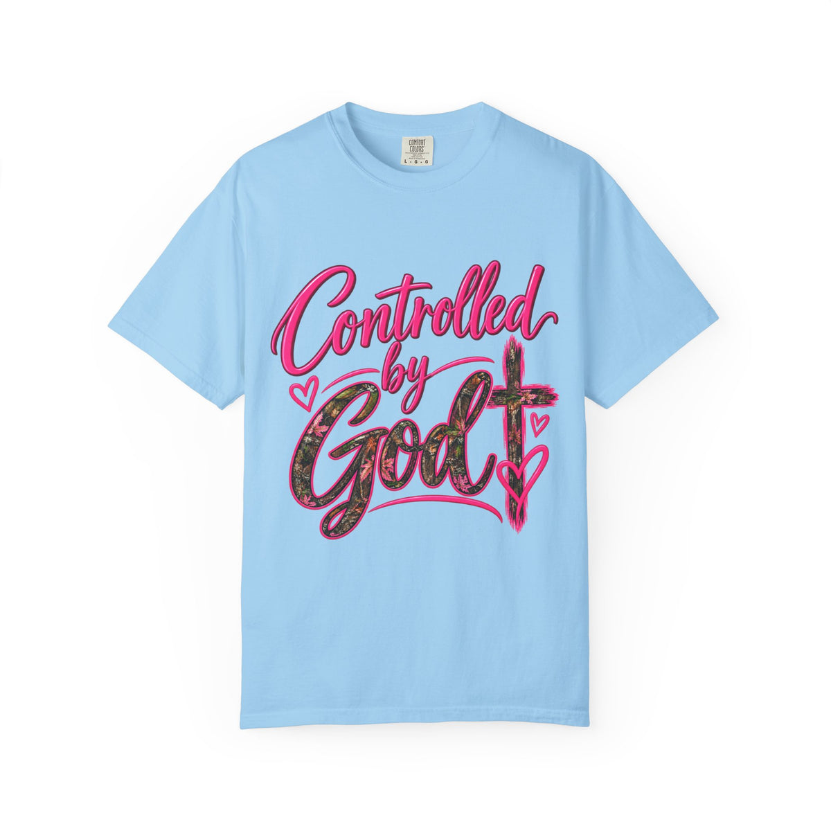Controlled by God T-Shirt — Faith Graphic Tee with Pink Script