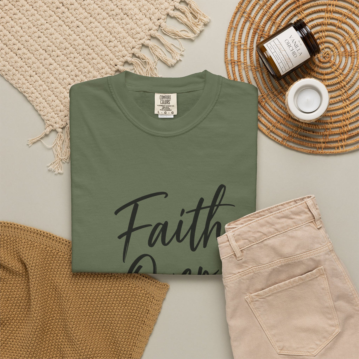 Faith Over Fear T-Shirt — Inspirational Christian Graphic Tee