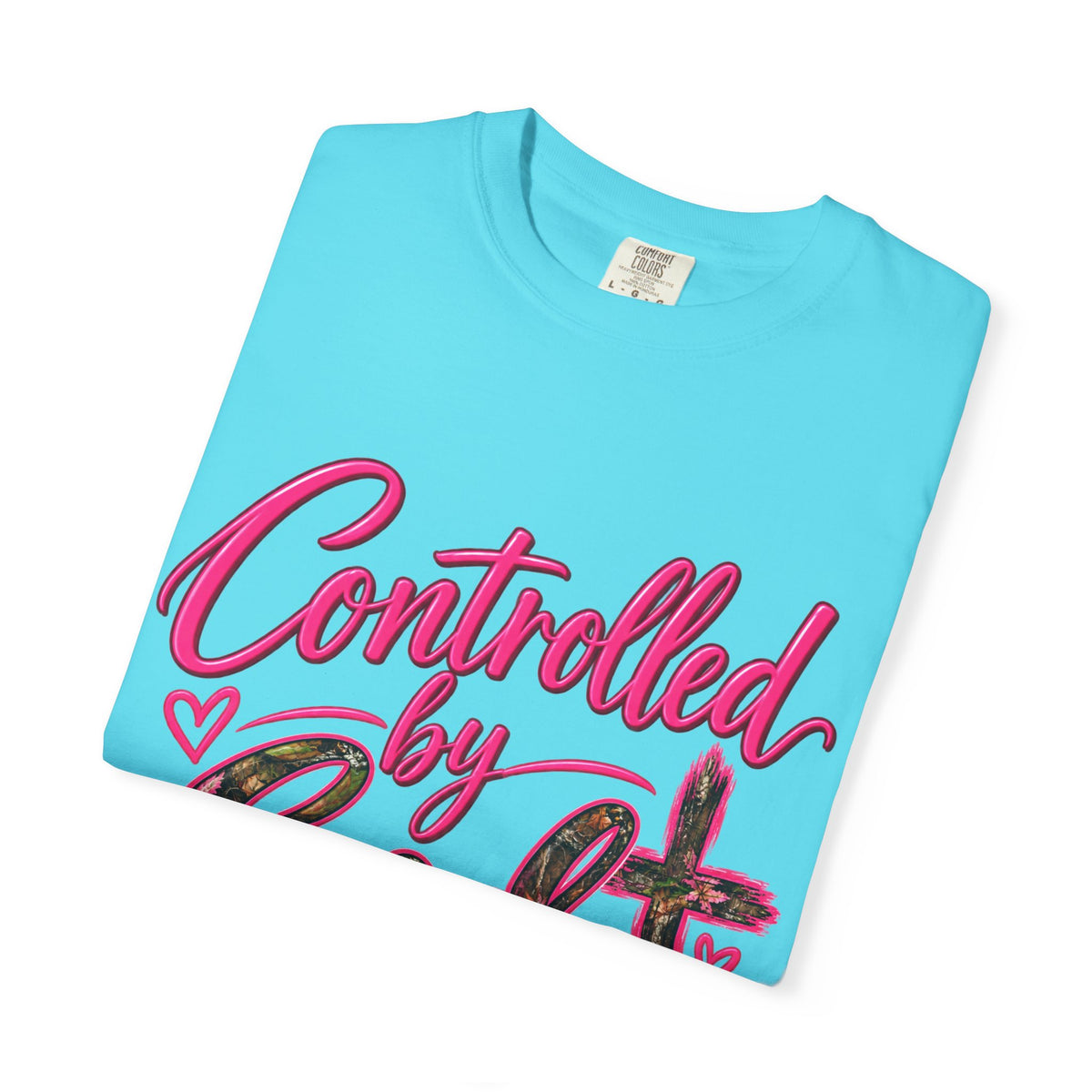 Controlled by God T-Shirt — Faith Graphic Tee with Pink Script