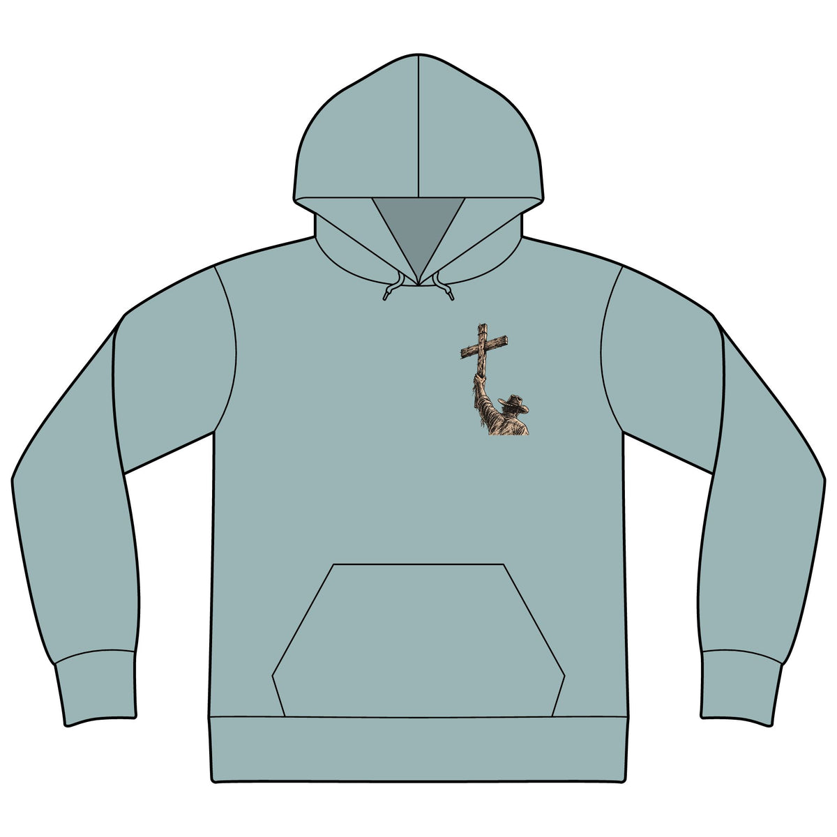 Unisex Sponge Fleece Drop Shoulder Hoodie Sweatshirt