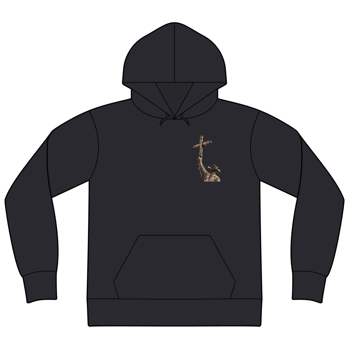 Unisex Sponge Fleece Drop Shoulder Hoodie Sweatshirt