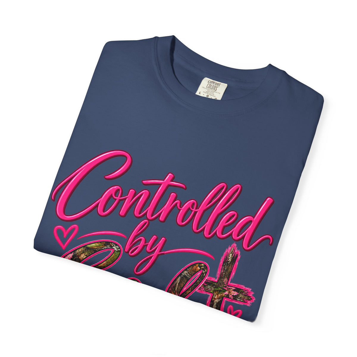 Controlled by God T-Shirt — Faith Graphic Tee with Pink Script